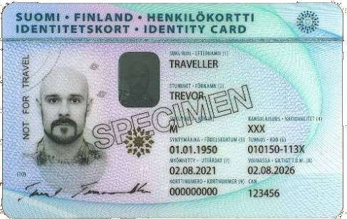 Matkustusoikeudeton henkilökortti (voidaan myöntää ulkomaalaiselle)